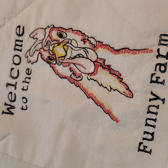 Handmade Quilted Hand Stitched Placemats Kitchen Chickens Funny Farm Funny - Picture 8 of 10